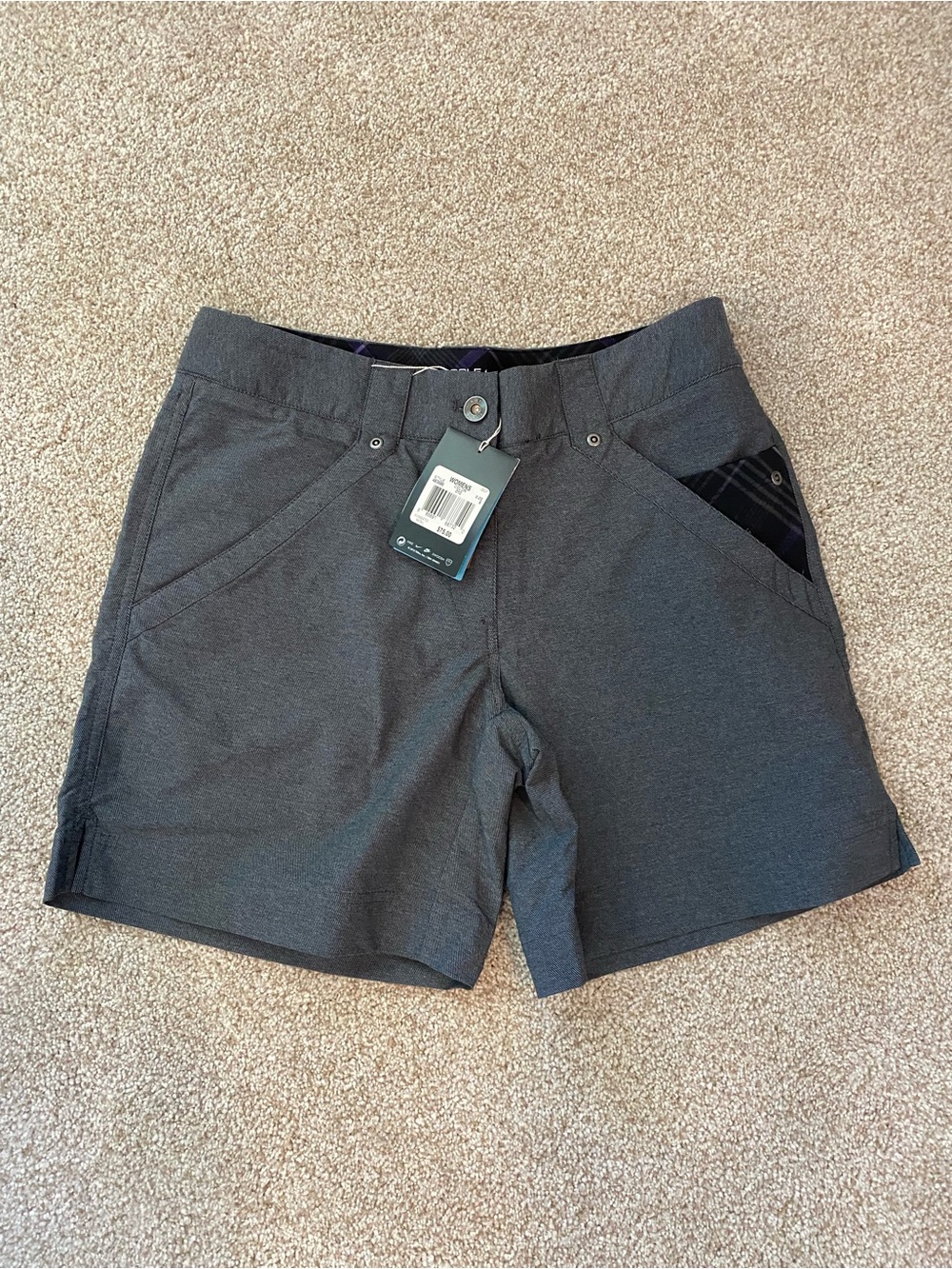 Nike Men's Dark Charcoal Flat-Front Performance Shorts